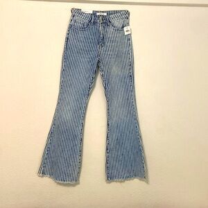 Willow & Root Striped Jeans, Size 27x32